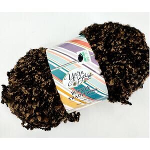 Yarn Bee Boucle Traditions Yarn Color Brown Brindle Mix #100 5oz Medium #4
